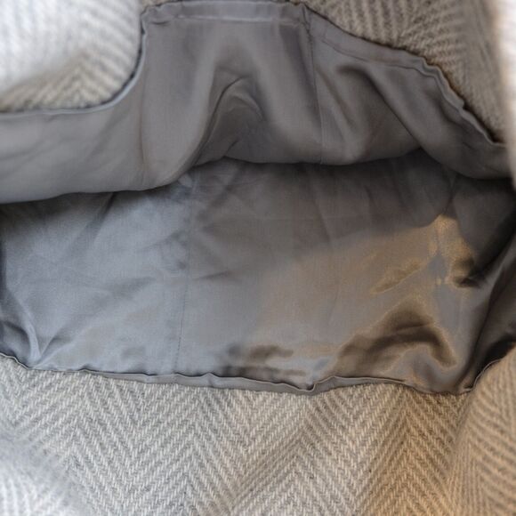 J. Crew Wool Blend Herringbone Cowl Neck Poncho Women Sz XXS OVERSIZED - Picture 8 of 13